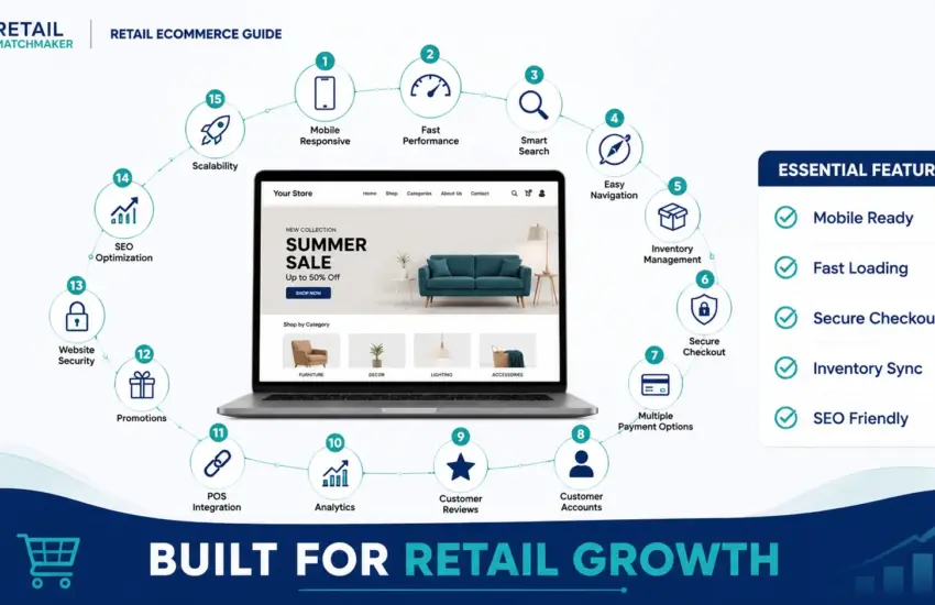 Essential features every retail ecommerce website should include for better customer experience, SEO, inventory management, and POS integration