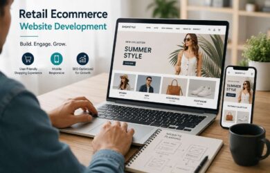 Retail ecommerce website development for Shopify, WooCommerce and Magento